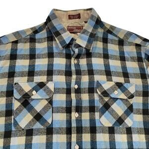 Vintage 80s Anthonys No Fade Button Up Shirt Men's XL 100% Acrylic Plaid Flannel